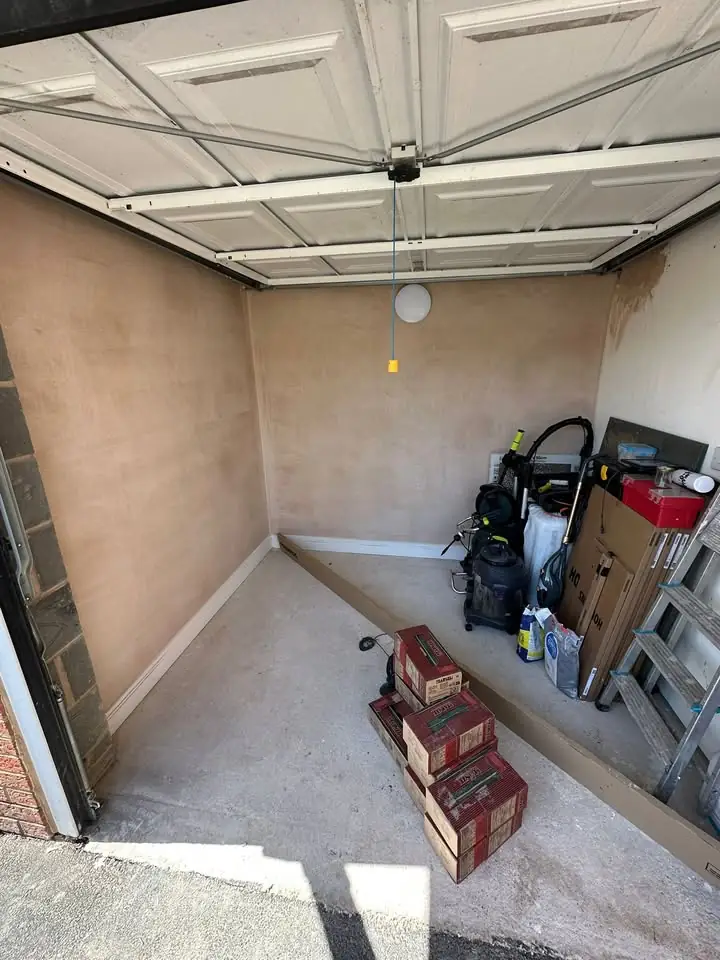 Garage full of storage before the conversion